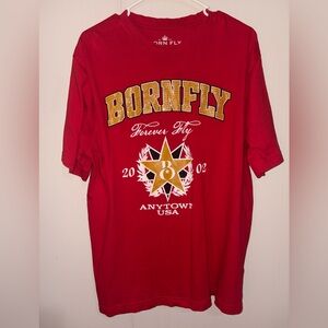 Born Fly Red Graphic Short Sleeve Tee